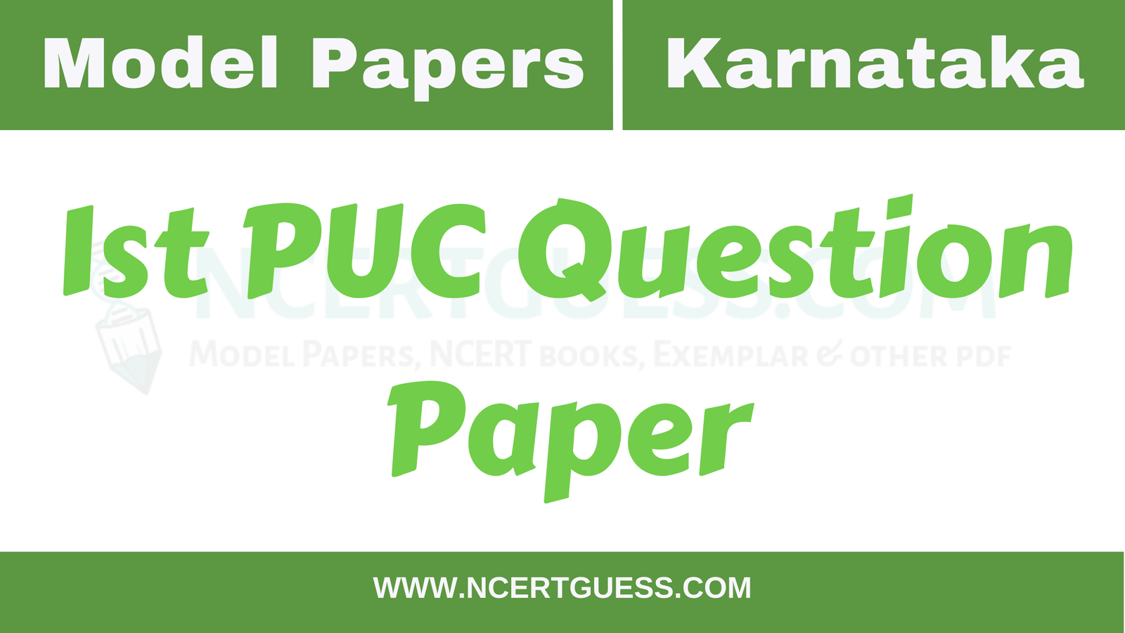 Karnataka 1st PUC Question Paper 2021 Kar 1st PUC Model Paper 2021